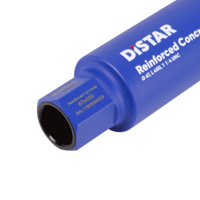 Свердло алмазне по бетону високоармованому DISTAR Reinforced Concrete DDS-W 67x450x1 1/4 UNC 17903094529