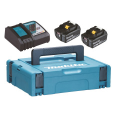 Набір Makita LXT зарядний пристрій 18 В, акумулятори 2 шт Li-Ion 18 В 6 Аг, кейс Makpac 1 198116-4