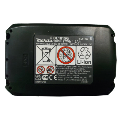 Акумулятор Makita G-Series Li-Ion 18 В 1.5 Аг BL1815G 198186-3