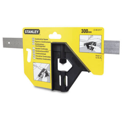 Косинець комбінований довжина лінійки 300 мм STANLEY 2-46-017