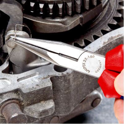 Плоскі круглогубці з ріжучими кромками KNIPEX 160 мм 25 02 160