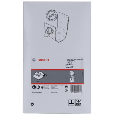 Пакет-фільтри із нетканого матеріалу 5 шт BOSCH GAS 15, GAS 20 L SFC Professional 2605411229