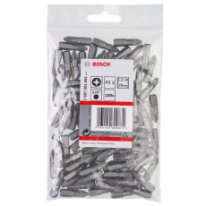 Біти 100 шт BOSCH Extra Hard PZ2 25 мм 2607001561