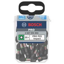 Биты ударные 25 шт BOSCH Pro Impact PZ2 25 мм 2607002804