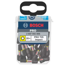 Біти ударні 25 шт BOSCH Pro Impact T25 25 мм 2607002806
