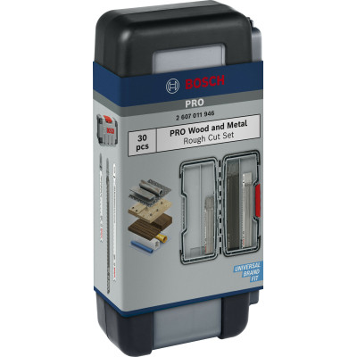 Набір полотен універсальних для лобзика 30 шт BOSCH PRO Wood and Metal 2607011946