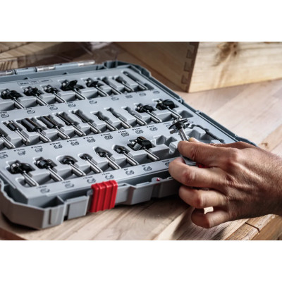Набір фасонних фрез по дереву змішаний 15 шт BOSCH PRO 8 мм 2607017472