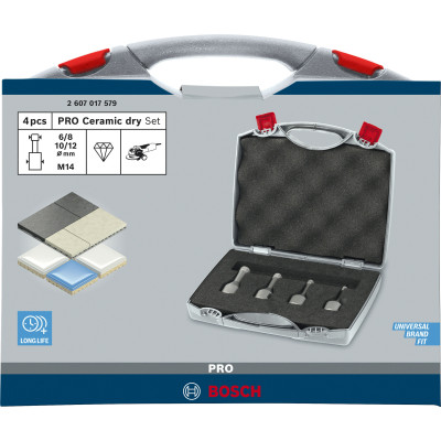 Набір алмазних коронок BOSCH PRO Dry Speed 6-12х30хM14 2607017579