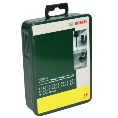 Набор свёрл по металлу 19 шт BOSCH HSS-R 1-10 мм 2607019435