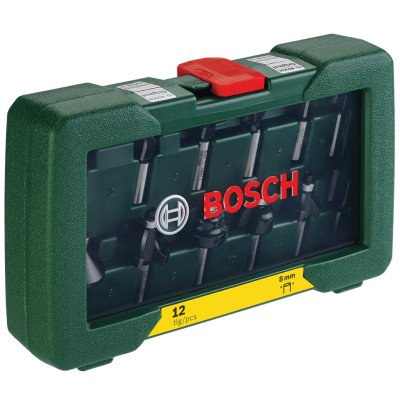 Набор фрез по дереву 12 шт BOSCH 8 мм 2607019466