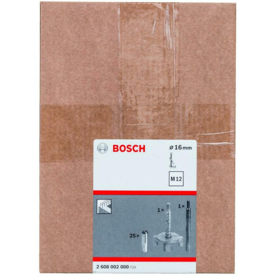 Кріпильний комплект з дюбелями BOSCH PRO 16 мм 2608002000