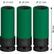 Haбіp гoлoвoк ударних подовжених 3 шт BOSCH PRO Extra Deep 17-21 мм 1/2