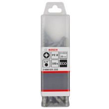 Біти 100 шт BOSCH Eco PZ2 25 мм 2608521222