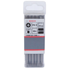 Біти подовжені 60 шт BOSCH Eco PH2 51 мм 2608521246