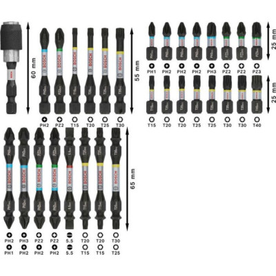Набір біт BOSCH PRO Impact  31 предмет 2608521U71