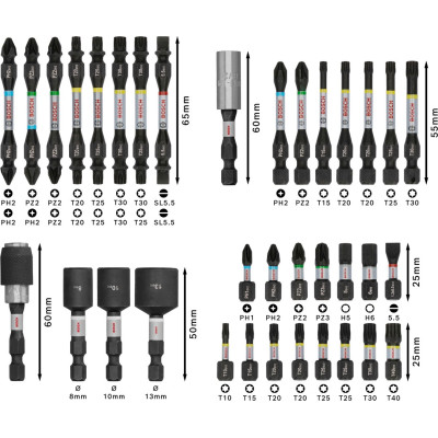 Набір біт 35 предметів BOSCH PRO 2608521U77