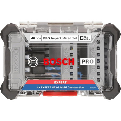 Набір біт та свердел з головками BOSCH PRO Impact Impact Control MultiConstruction 40 предметів 2608521U85