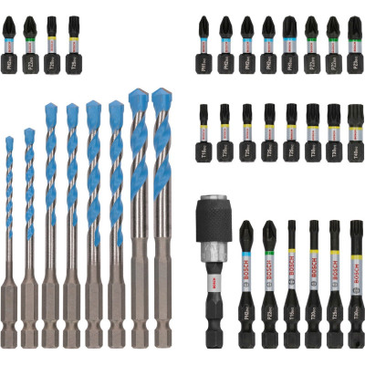 Набор бит и сверл BOSCH PRO Impact Mixed Set 35 предметов 2608522518