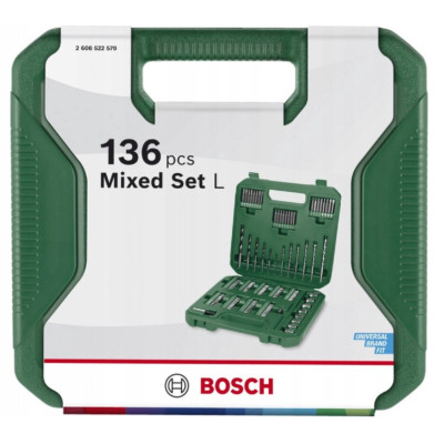 Набір біт та свердел 136 предметів BOSCH Mixed Set L 2608522570
