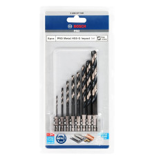 Набір свердел по металу 8 шт BOSCH PRO Metal HSS-G Impact 2-10 мм 2608577139