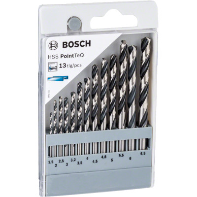 Набір свердел по металу 10 шт BOSCH HSS PointTeQ 1.5-6.5 мм 2608577349