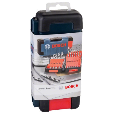 Набор свёрл по металлу 18 шт BOSCH HSS PointTeQ 1-10 мм 2608577350