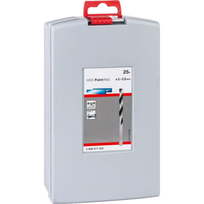 Набор свёрл по металлу 25 шт BOSCH HSS PointTeQ 1-13 мм 2608577352