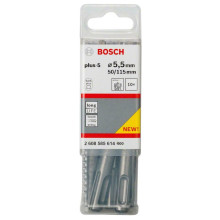 Бури по бетону 10 шт BOSCH SDS plus-5 5.5х50х115 мм SDS-Plus 2608585614