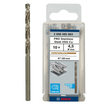 Свердла по металу 10 шт BOSCH PRO Stainless Steel HSS-Co 4.5х47х80 мм 2608585883