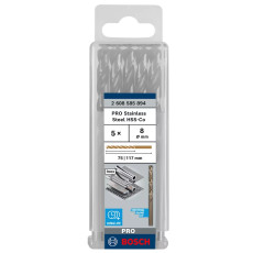 Свердла по металу 5 шт BOSCH PRO Stainless Steel HSS-CO 8х75х117 мм 2608585894