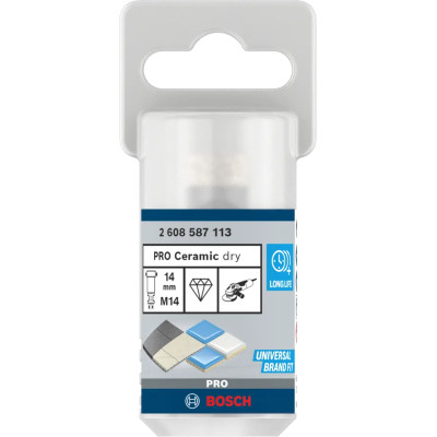 Свердло алмазне по кераміці BOSCH PRO Ceramic dry 14х30хM14 2608587113