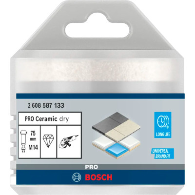 Сверло алмазное по керамике BOSCH PRO Ceramic dry 75х35хM14 2608587133