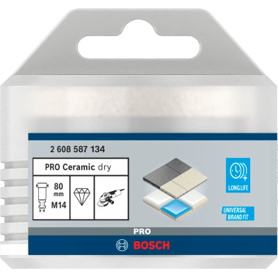 Сверло алмазное по керамике BOSCH PRO Ceramic dry 80х35хM14 2608587134