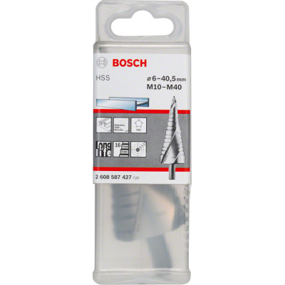 Свердло ступеневе по металу BOSCH HSS 6-40.5х93 мм 2608587427