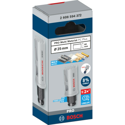 Біметалева коронка універсальна BOSCH PRO Multi Material PC Plus 25 мм 2608594372
