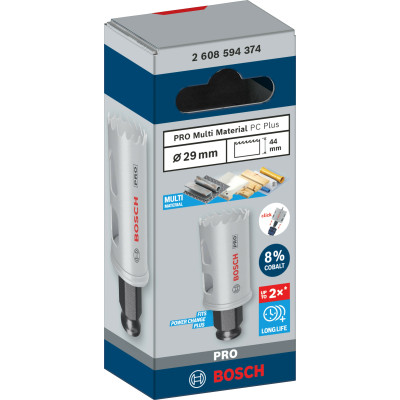 Биметаллическая коронка универсальная BOSCH PRO Multi Material PC Plus 29 мм 2608594374