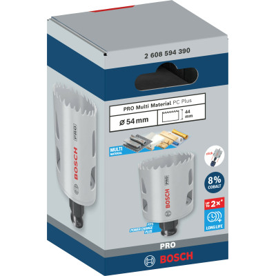Биметаллическая коронка универсальная BOSCH PRO Multi Material PC Plus 54 мм 2608594390