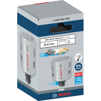 Біметалева коронка універсальна BOSCH PRO Multi Material PC Plus 57 мм 2608594392