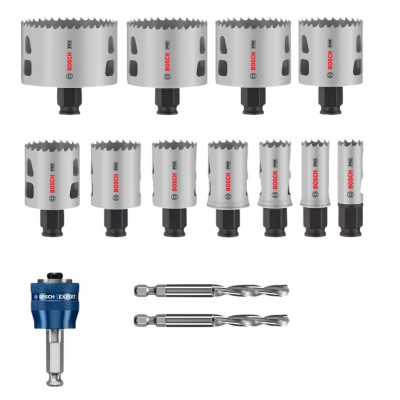 Набір біметалевих коронок універсальних 11 шт BOSCH PRO Multi Material PC Plus 20-76 мм 2608594425