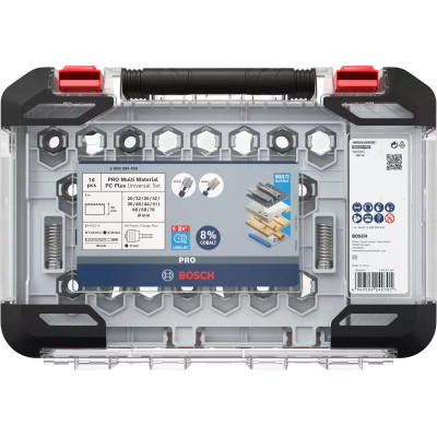 Набір біметалевих коронок універсальних 11 шт BOSCH PRO Multi Material PC Plus 20-76 мм 2608594426