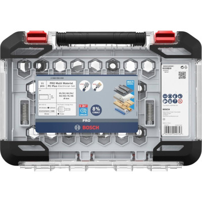 Набір біметалевих коронок універсальних 8 шт BOSCH PRO Multi Material PC Plus 25-86 мм 2608594430