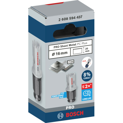 Біметалева коронка по металу BOSCH PRO Sheet Metal PC Plus 16 мм 2608594437