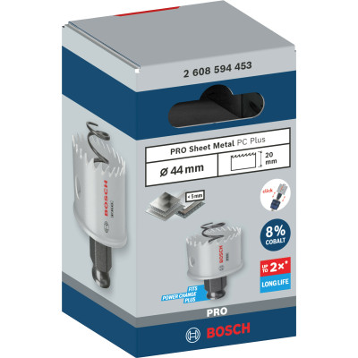 Біметалева коронка по металу BOSCH PRO Sheet Metal PC Plus 44 мм 2608594453