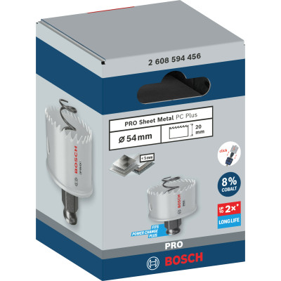 Біметалева коронка по металу BOSCH PRO Sheet Metal PC Plus 54 мм 2608594456