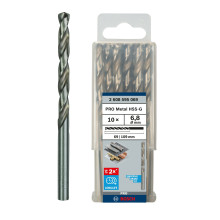 Свердла по металу 10 шт BOSCH PRO Metal HSS-G 6.8х69х109 мм 2608595069