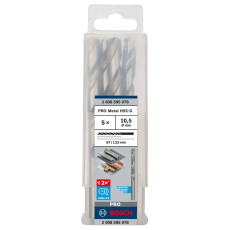 Свердла по металу 5 шт BOSCH PRO Metal HSS-G 10.5х87х133 мм 2608595078