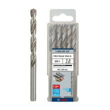 Свердла по металу 10 шт BOSCH PRO Metal HSS-G 7.2х69х109 мм 2608595337