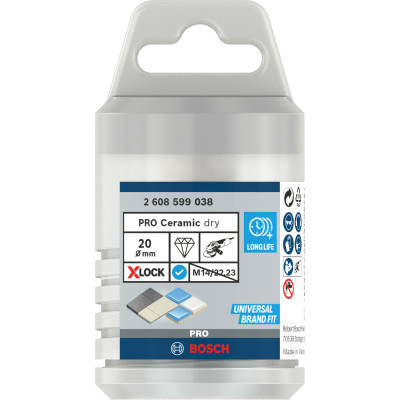 Фреза алмазна по кераміці BOSCH PRO Ceramic dry 20х35хX-Lock 2608599038