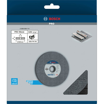 Круг шліфувальний по металу BOSCH PRO Metal 200х32 мм G36 2608600111