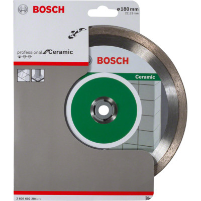 Круг алмазний по кераміці BOSCH Standard for Ceramic 180х22.23х1.6 мм 2608602204